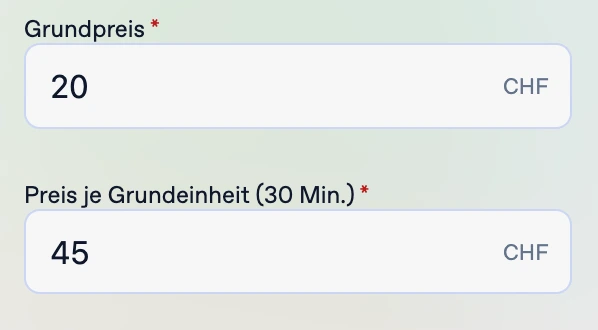 Automatische Preiskalkulation für Buchungen